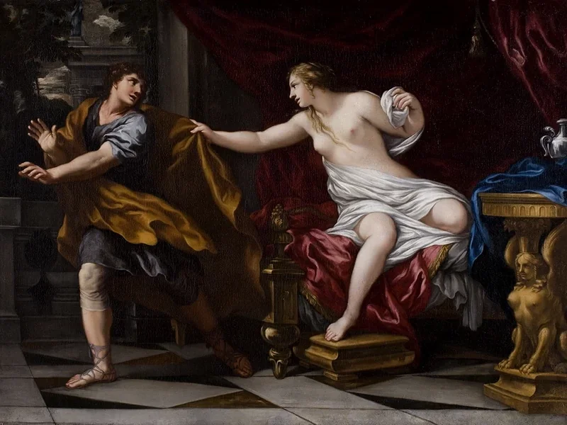 1633-Ciro Ferri - Giuseppe si allontana dalla moglie di Putifarre
